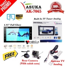 Paket Promo ASUKA AK-7065 TV Mobil AK7065 Tape Head Unit Double Din 2din Audio Mobil & Rear Camera & Antena