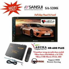 PAKET PROMO Sansui SA-5200i Head Unit Double din Tape Mobil & ASUKA HR-600 TV Tuner Digital