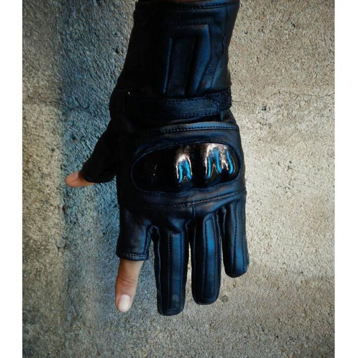 paling disuka paling dicari (model jempol & telunjuk terbuka)Sarung tangan full kulit asli terlaris