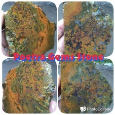 Pancawarna Kristal Agate Karawang Rough HQ Motif HADE Super Murah !!!