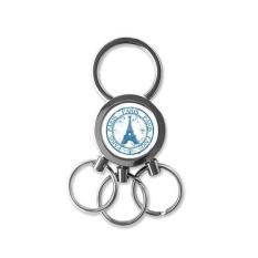 Paris France Eiffel Tower Classic Landmark Negara Kota Cap Pos Ilustrasi Pola Logam Key Chain Cincin Mobil Keychain Creative Trinket Keyring Kebaruan Item Terbaik Pesona Hadiah-Intl