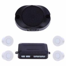 Parking Sensor Kit 6 Warna Mobil 4 Sensor untuk Semua Mobil Bantuan Balik Radar Monitor Sistem (Putih) -Intl