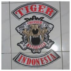 Patch Emblem Bordir Biker Tiger Indonesia Bet ETG1