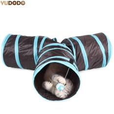 PentaQ Divertido Y Forma 3 Agujeros Plegable Mascota Gato T Nel Consounding Bola De Case Entrenamiento Indoor Juguetes Para Gatos