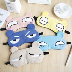Penutup Mata / Eye Mask Karakter Ekspresi Lucu 2nd Edition + Gel Pendingin Bisa Dilepas - Random