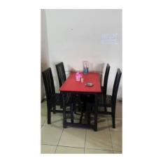 Perabotan Bekas Restoran - Meja Makan Jati Set + Kursi - Lokasi DEPOK