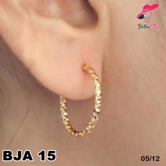Perhiasan Anting Hoops Gold Lapis Emas 18k JA 15
