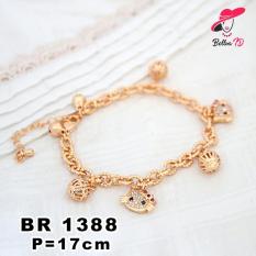 Perhiasan Gelang Lapis Emas 18K Karakter hello Kitty R 1388