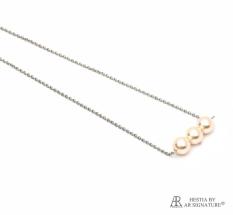 Perhiasan Kalung Mutiara Swarovski Petite Mherl Cremerose Necklace