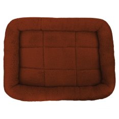 Hewan Peliharaan Tidur Bantal Mat Pad Anjing Kandang Kennel Peti Hangat Nyaman Lembut Rumah Kucing (kopi) (L)-Intl