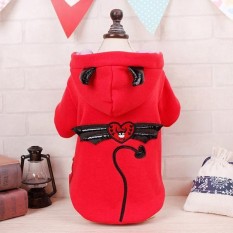 Musim Dingin untuk Anjing Peliharaan Lapisan Pakaian Jaket Rompi Puppy Cat Sweater Hoodie Pakaian RD/XL-Intl