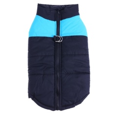 Pet Vest Winter Pet Dog Clothes Waterproof Dog Coat Jacket(Blue)-3XL - intl