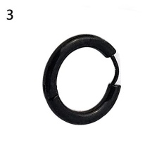Phoenix B2C 1 PC 16/21/23mm Gothic Punk Sederhana Titanium Steel Hoop Anting Tindik Anting-Anting 16 MM (Hitam) -Intl
