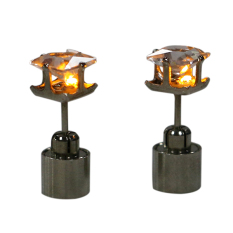 Phoenix B2C LED Light Telinga STUDS Square Anting untuk Dance Natal Halloween Pesta (Kuning)