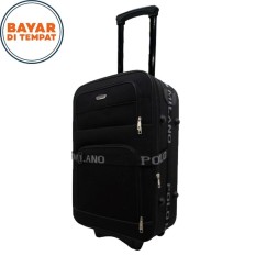 Koper Bahan Koper Murah Koper Polo Milano Size 24 Inchi 208-24 Expandable Import Original - Black