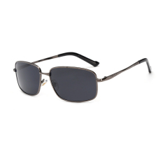 Kacamata Hitam Terpolarisasi Pria Persegi Panjang Greygun Warna Polaroid Lensa Bingkai Titanium Driver Kacamata Merek Desain Kotak Asli Pria Oculos
