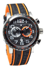 Police - Jam Tangan Pria - Hitam/Orange - Rubber - 14443JSTB-02PA