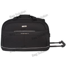 Polo Hunter Tas Kabin Trolley - Duffle Bag with Trolley - Tas Pria Tas Wanita Travel Bag Trolley 593 Size 19 inch - Hitam
