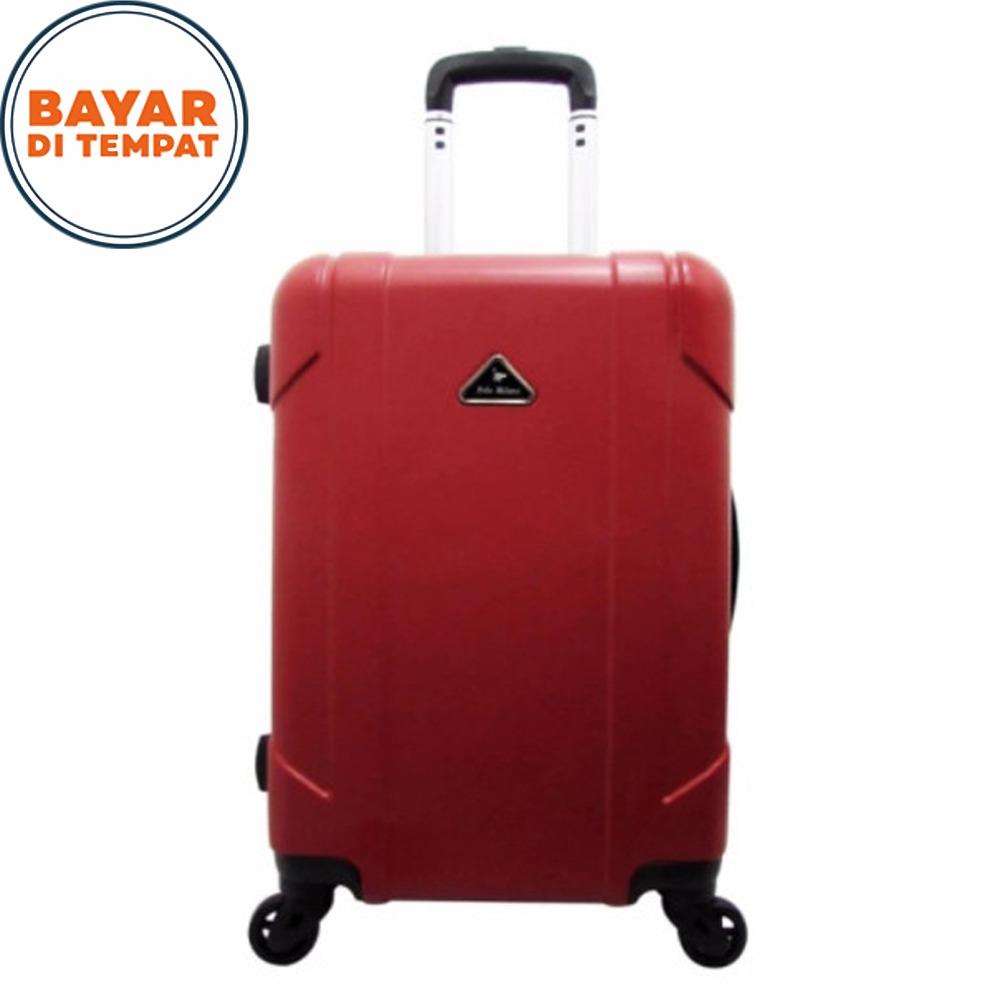 Polo Milano Koper Fiber Koper Hardcase Koper Polo Koper Roda 4 Rotasi 360 Derajat 24 Inchi 28118 Anti Theft Original - Red