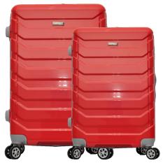Polo Team Tas Koper Hardcase 4 Roda Putar SET Size 20 + 24 inch 8705- Merah