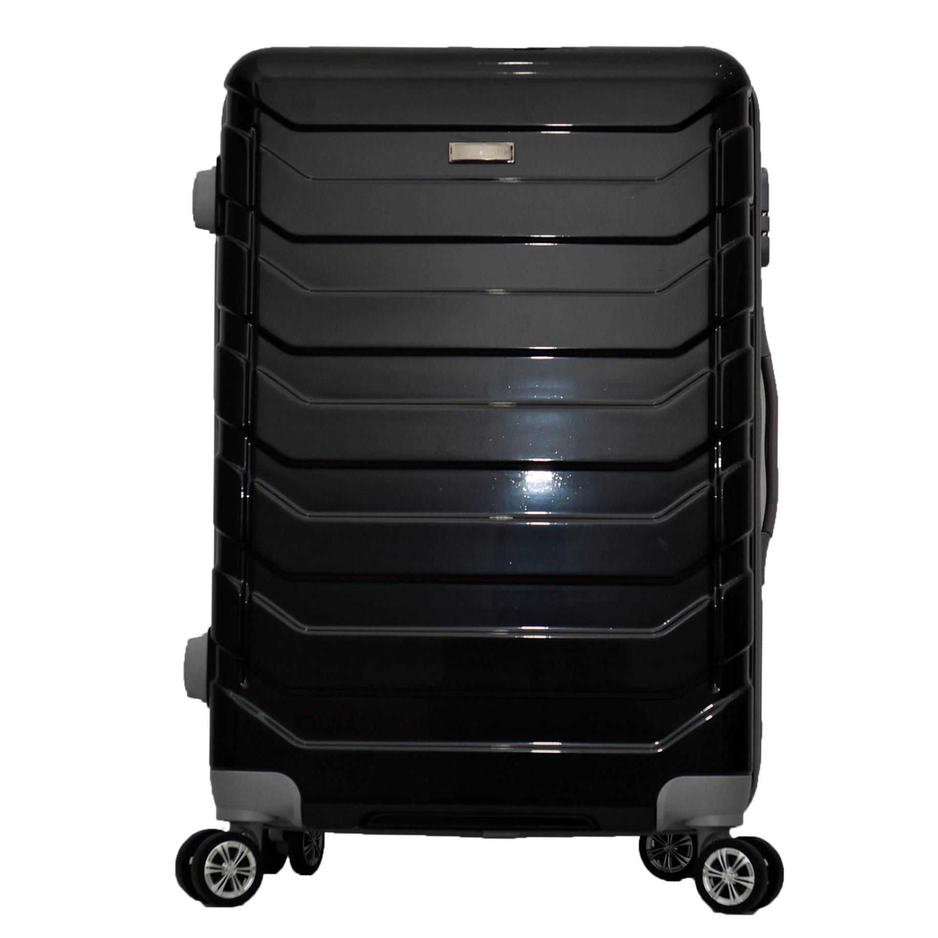 Polo Team Tas Koper Hardcase 4 Roda Putar Size 24 inch 8705- Hitam