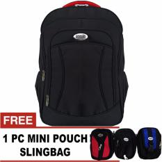 PoloClub Edward Laptop Backpack Up To 14 Inch + FREE 1 Mini HP Pouch Slingbag Random / Tas Pria / Tas Wanita / Tas Laptop / Tas Sekolah / Ransel Pria / Ransel Wanita / Ransel Sekolah / Ransel Murah