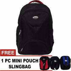 PoloClub Martin Laptop Backpack Up To 14 Inch + FREE 1 Mini HP Pouch Slingbag Random / Tas Pria / Tas Wanita / Tas Laptop / Tas Sekolah / Ransel Pria / Ransel Wanita / Ransel Sekolah / Ransel Murah