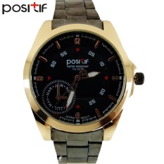 POSITIF Cordoba Hitam Emas - Jam Tangan Pria - Rantai Alloy - PS-2624 Cordoba Black Gold + Free Box Jam Tangan