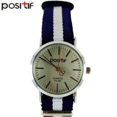 POSITIF Mini Cornella Putih Biru - Jam Tangan Wanita - Tali Kanvas - PS-096 Mini Cornella White Blue + Free Box Jam Tangan