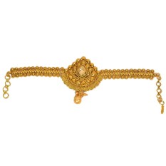 Pourni Emas Tradisional Antique Selesai Armlet Bajuband untuk Wanita-Internasional