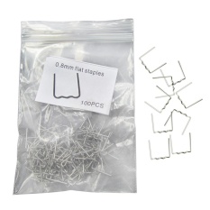 Pre Cut Inside Corner Staples 0.8mm/0.6mm Plastik Stapler Perbaikan Tukang Las 100 Pcs Spesifikasi: Flat Staples Ukuran: 0.8mm-Intl
