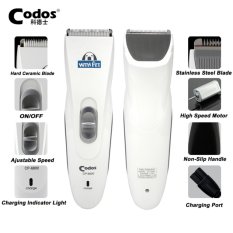 Profesional Codos Cp-6800 PET Penjepit Elektrik Grooming Potongan Rambut Alat Cukur Mesin Silver Rechargeable Anjing Grooming Trimmer-Intl