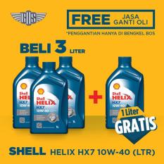 PROMO BELI 3L Gratis 1L - Oli Mobil Shell HX7 - 10w-40 + GRATIS JASA GANTI OLI + GRATIS CHECK-UP KENDARAAN