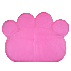 Promosi Fungsional Cute Pet Dog Paw Bentuk Tatakan Puppy Cat Makan Meja Pembersih Mats Dish Bowl Air Lap Bersih PVC Hotpink-Intl