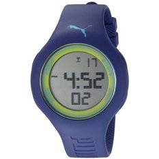 Puma Jam Tangan Unisex Puma PU910801039 Empower L Blue Green Rubber Strap Watch
