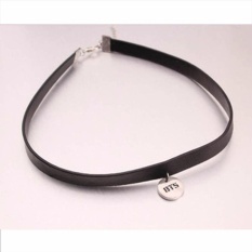 Punk Hitam BTS Kulit Kalung Kalung Kpop Bangtan Anak Laki-laki Kerah Collette-Intl