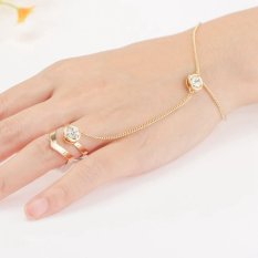 Punk Perhiasan Wanita Cincin Berlian Imitasi Gelang-Intl
