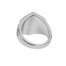 Bocah Laki-laki Lucky 13 Stainless Steel Motor Cincin Tengkorak Perak Ukuran AS 13