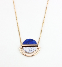 Putih Pirus Lapis Persia Mosaik Kalung