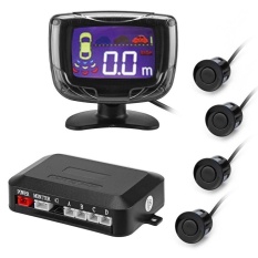PZ500 Mobil LCD 4 Sensor Parkir Bekas RadarCarDetectorSystem Kit (Hitam)-Intl