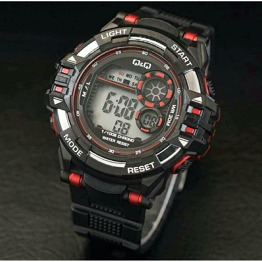 Q&Q - Jam Tangan Pria & Wanita QQ 8976 SC - Digital Water Resis 10 M - Bahan Tali Rubber - Design Sport Model Terbaru