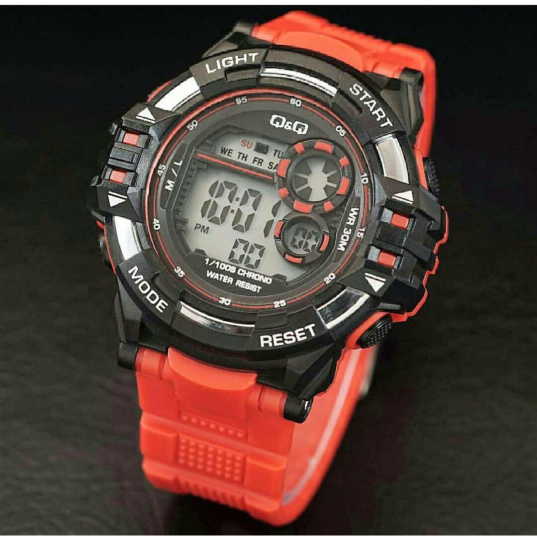 Q&Q - Jam Tangan Pria & Wanita QQ 8976 SD - Digital Water Resis 10 M - Bahan Tali Rubber - Design Sport  