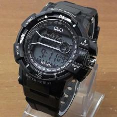 Q&Q - Jam Tangan Pria & Wanita QQ 8976 SD - Digital Water Resis 10 M - Bahan Tali Rubber - Design Sport