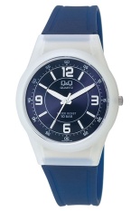 Q&Q - Jam Tangan Pria - Biru Tua - Karet - VQ50J007Y