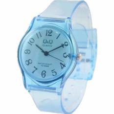 Q&Q - Jam Tangan Wanita & Pria QQ 8907 DM - Analog Tembus Pandang - Bahan Tali Karet Lentur - Model Simple