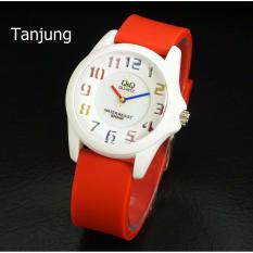 Q&Q Nano - Jam Tangan Wanita & Pria QQ 1302 TH - Analog Water Resist 10 M - Bahan Tali Rubber - Model Simple