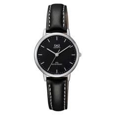Q&Q QQ QnQ Analog Jam Tangan Wanita Kulit Hitam QZ01J302Y Original