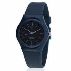 Q&Q Watch Jam Tangan Wanita - Biru Dongker - Rubber Strap - VQ86J025Y