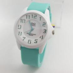 Q&Q Watch - QQ018 - Jam Tangan Sport Wanita - Rubber Strap - White Green