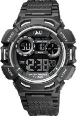 Q&Q Watch Sport Pria M148J003Y - Hitam Gelap - Karet